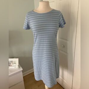 Sail to Sable Blue Nautical Knit Coastal Resort Stripe Size  M